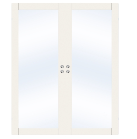 PARSKJUTDÖRR SWEDOOR PURITY GW01L KLARGLAS VIT INFÄLLD