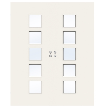 PARSKJUTDÖRR SWEDOOR STABLE EFFECT Q505 KLARGLAS VIT INFÄLLD