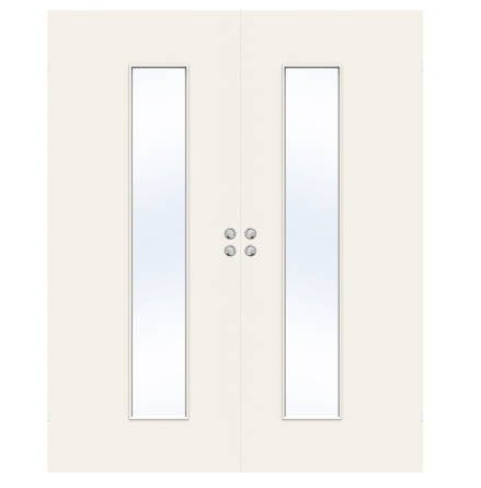 PARSKJUTDÖRR SWEDOOR STABLE EFFECT Q510 KLARGLAS VIT INFÄLLD