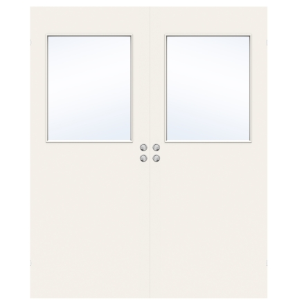 PARSKJUTDÖRR SWEDOOR STABLE G21 KOMPAKT KLARGLAS VIT INFÄLLD