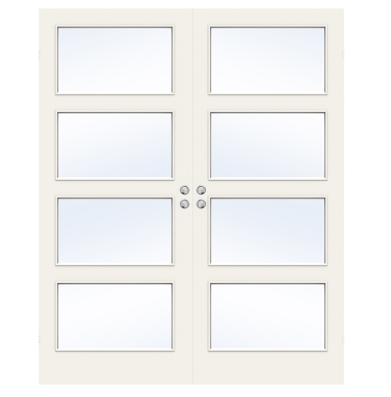 PARSKJUTDÖRR SWEDOOR STABLE GW4 KOMPAKT KLARGLAS VIT INFÄLLD