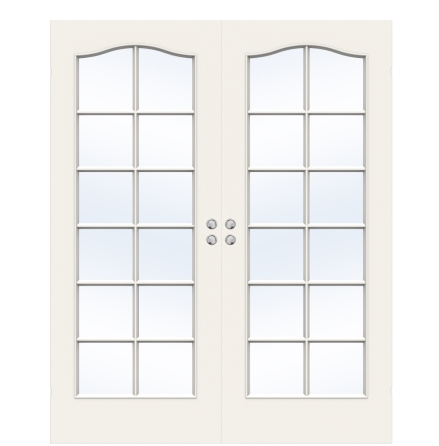 PARSKJUTDÖRR SWEDOOR COMPACT SP12B FORMPRESSAD KOMPAKT KLARGLAS VIT INFÄLLD