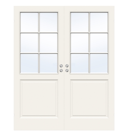 PARSKJUTDÖRR SWEDOOR COMPACT SP6 FORMPRESSAD KOMPAKT KLARGLAS VIT INFÄLLD