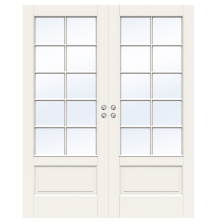 PARSKJUTDÖRR SWEDOOR CRAFT SP10 MASSIV KLARGLAS VIT INFÄLLD