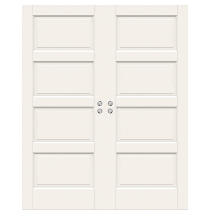 PARSKJUTDÖRR SWEDOOR CRAFT 04L MASSIV SPEGELDÖRR VIT INFÄLLD