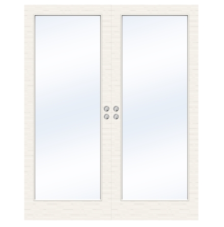 PARSKJUTDÖRR SWEDOOR CHARISMA D100 GW1 MASSIV KLARGLAS VIT INFÄLLD