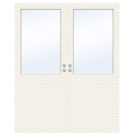 PARSKJUTDÖRR SWEDOOR CHARISMA D100 GW13 MASSIV KLARGLAS VIT INFÄLLD