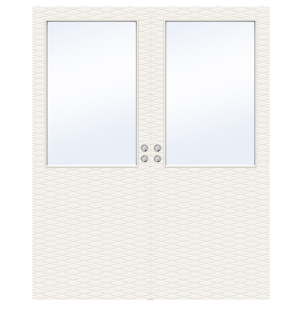 PARSKJUTDÖRR SWEDOOR CHARISMA D200 GW13 MASSIV KLARGLAS VIT INFÄLLD