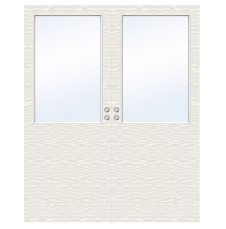 PARSKJUTDÖRR SWEDOOR CHARISMA D300 GW13 MASSIV KLARGLAS VIT INFÄLLD