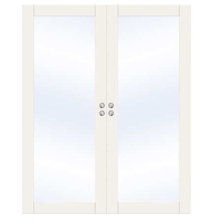 PARSKJUTDÖRR SWEDOOR UNIQUE GW01L VIT KLARGLAS INFÄLLD