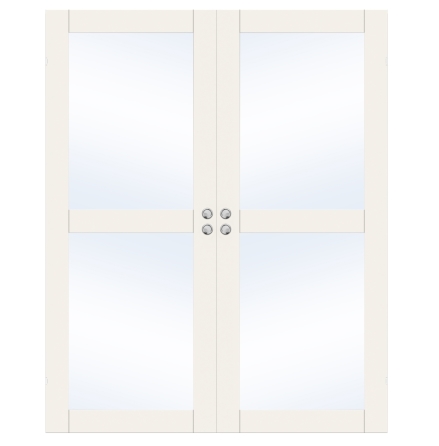 PARSKJUTDÖRR SWEDOOR UNIQUE GW02L VIT KLARGLAS INFÄLLD