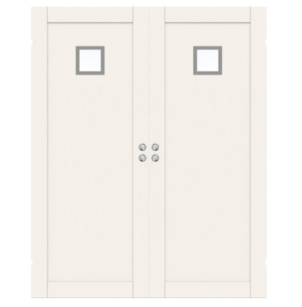 PARSKJUTDÖRR SWEDOOR UNIQUE 01L GWA120 VIT KLARGLAS INFÄLLD