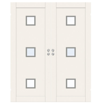 PARSKJUTDÖRR SWEDOOR UNIQUE 01L GWA320 VIT KLARGLAS INFÄLLD