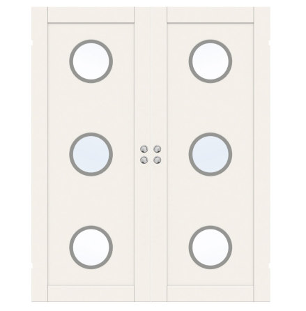 PARSKJUTDÖRR SWEDOOR UNIQUE 01L GWA330 VIT KLARGLAS INFÄLLD