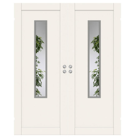 PARSKJUTD�RR SWEDOOR UNIQUE 01L GWA1120 VIT KLARGLAS INF�LLD