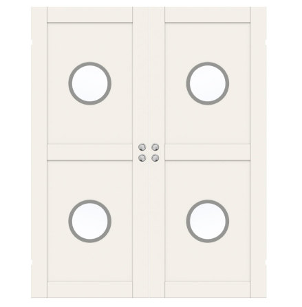 PARSKJUTDÖRR SWEDOOR UNIQUE 02L GWA230 VIT KLARGLAS INFÄLLD