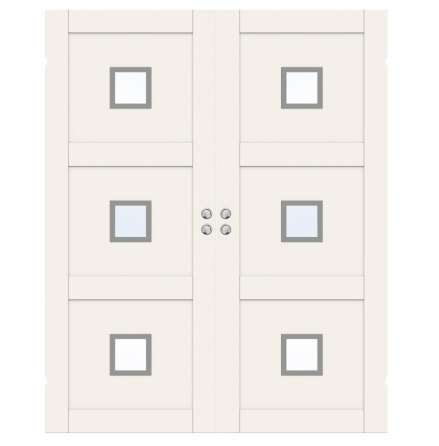 PARSKJUTD�RR SWEDOOR UNIQUE 03L GWA320 VIT KLARGLAS INF�LLD