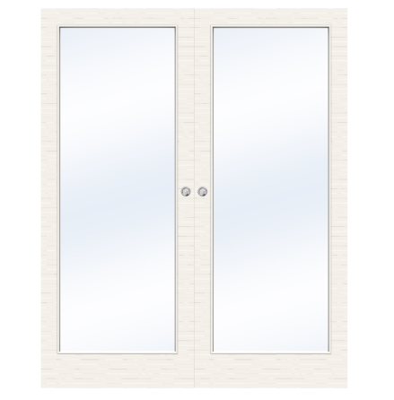 PARSKJUTDÖRR SWEDOOR CHARISMA D100 GW1 MASSIV KLARGLAS VIT UTANPÅLIGGANDE