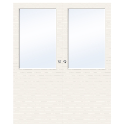 PARSKJUTDÖRR SWEDOOR CHARISMA D100 GW13 MASSIV KLARGLAS VIT UTANPÅLIGGANDE