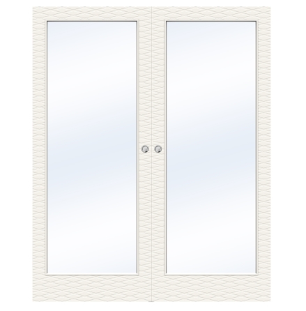 PARSKJUTDÖRR SWEDOOR CHARISMA D200 GW1 MASSIV KLARGLAS VIT UTANPÅLIGGANDE