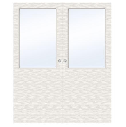 PARSKJUTDÖRR SWEDOOR CHARISMA D300 GW13 MASSIV KLARGLAS VIT UTANPÅLIGGANDE