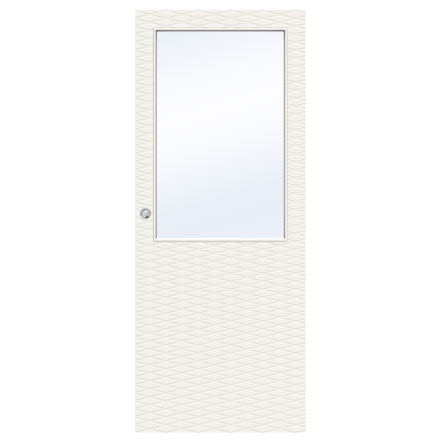 SKJUTDÖRR SWEDOOR CHARISMA D200 GW13 MASSIV KLARGLAS VIT UTANPÅLIGGANDE