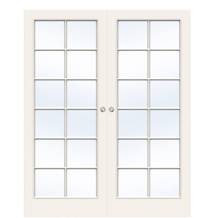 PARSKJUTDÖRR SWEDOOR COMPACT SP12 FORMPRESSAD KOMPAKT KLARGLAS VIT UTANPÅLIGGANDE