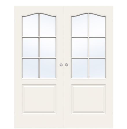 PARSKJUTDÖRR SWEDOOR COMPACT SP6B FORMPRESSAD KOMPAKT KLARGLAS VIT UTANPÅLIGGANDE