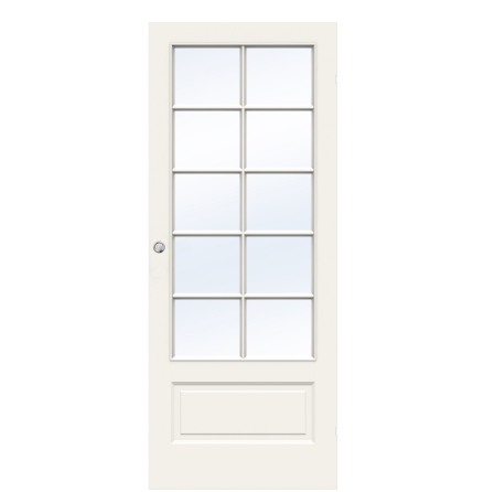 SKJUTDÖRR SWEDOOR COMPACT SP10 FORMPRESSAD KOMPAKT KLARGLAS VIT UTANPÅLIGGANDE