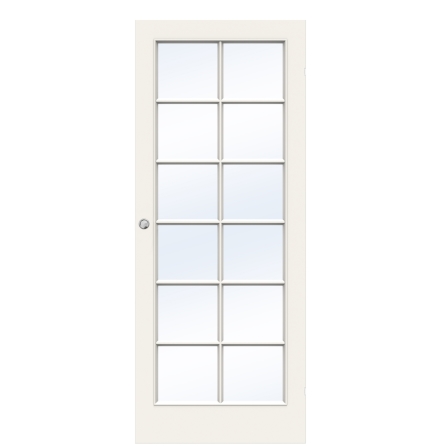 SKJUTDÖRR SWEDOOR COMPACT SP12 FORMPRESSAD KOMPAKT KLARGLAS VIT UTANPÅLIGGANDE