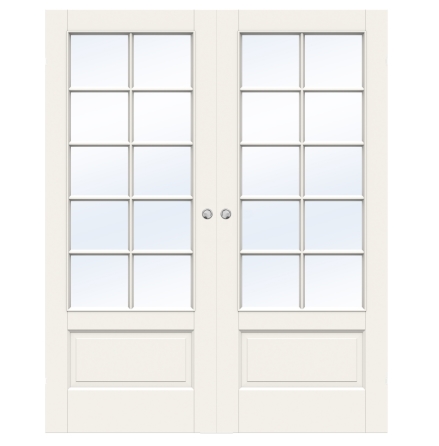 PARSKJUTDÖRR SWEDOOR CRAFT SP10 MASSIV KLARGLAS VIT UTANPÅLIGGANDE