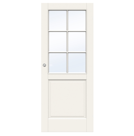 SKJUTDÖRR SWEDOOR CRAFT SP6 MASSIV KLARGLAS VIT UTANPÅLIGGANDE