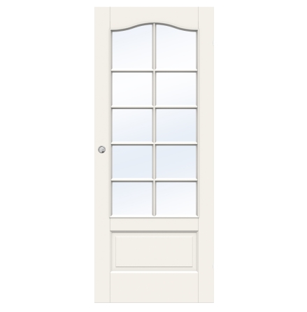 SKJUTDÖRR SWEDOOR CRAFT SP10B MASSIV KLARGLAS VIT UTANPÅLIGGANDE