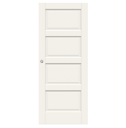 SKJUTDÖRR SWEDOOR CRAFT 04L MASSIV SPEGELDÖRR VIT UTANPÅLIGGANDE