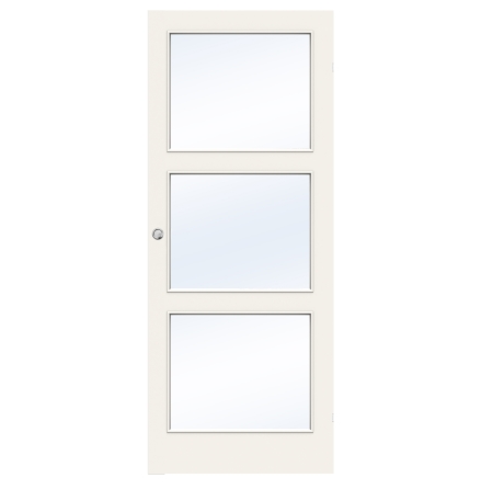 SKJUTDÖRR SWEDOOR EASY GW3 LÄTTDÖRR KLARGLAS VIT UTANPÅLIGGANDE
