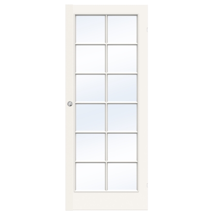 SKJUTDÖRR SWEDOOR EASY SP12 LÄTTDÖRR KLARGLAS VIT UTANPÅLIGGANDE