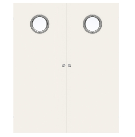 PARSKJUTDÖRR SWEDOOR STABLE G64 KOMPAKT KLARGLAS VIT UTANPÅLIGGANDE