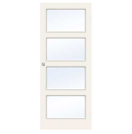 SKJUTDÖRR SWEDOOR STABLE GW4 KOMPAKT KLARGLAS VIT UTANPÅLIGGANDE