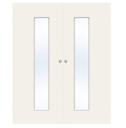 PARSKJUTDÖRR SWEDOOR STABLE EFFECT Q510 KLARGLAS VIT UTANPÅLIGGANDE