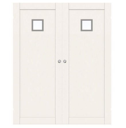 PARSKJUTDÖRR SWEDOOR UNIQUE 01L GWA120 VIT KLARGLAS UTANPÅLIGGANDE