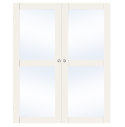 PARSKJUTDÖRR SWEDOOR UNIQUE GW02L VIT KLARGLAS UTANPÅLIGGANDE