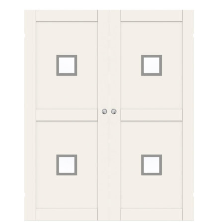 PARSKJUTDÖRR SWEDOOR UNIQUE 02L GWA220 VIT KLARGLAS UTANPÅLIGGANDE