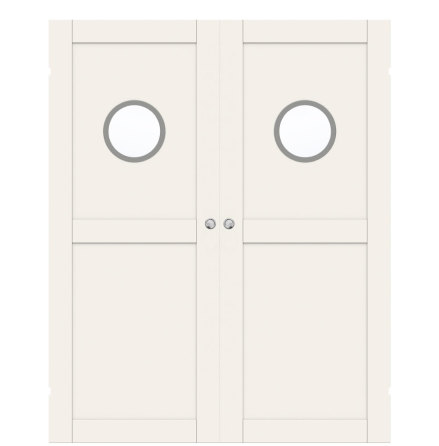 PARSKJUTD�RR SWEDOOR UNIQUE 02L GWA130 VIT KLARGLAS UTANP�LIGGANDE