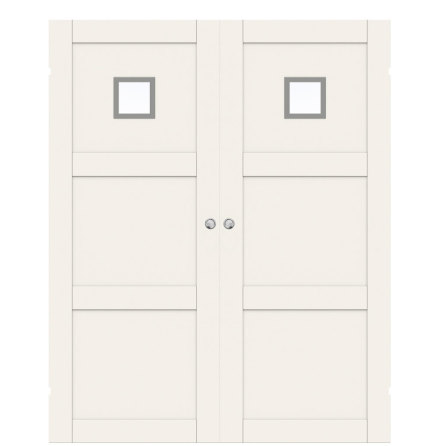 PARSKJUTDÖRR SWEDOOR UNIQUE 03L GWA120 VIT KLARGLAS UTANPÅLIGGANDE