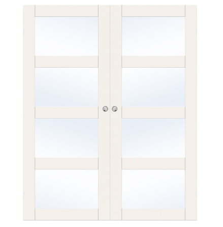 PARSKJUTD�RR SWEDOOR UNIQUE GW04L VIT KLARGLAS UTANP�LIGGANDE