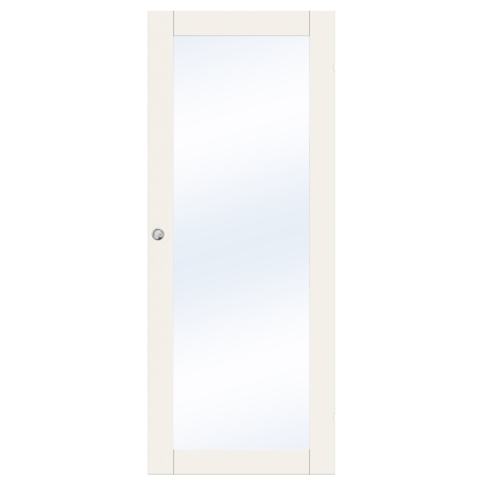 SKJUTDÖRR SWEDOOR UNIQUE GW01L VIT KLARGLAS UTANPÅLIGGANDE