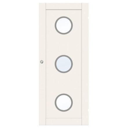 SKJUTDÖRR SWEDOOR UNIQUE 01L GWA330 VIT KLARGLAS UTANPÅLIGGANDE