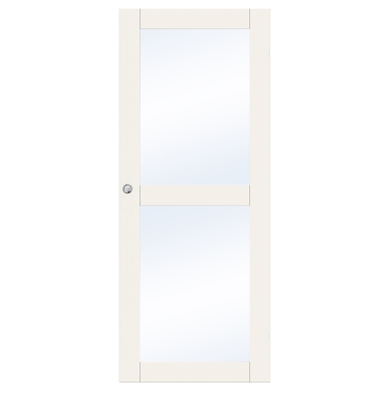 SKJUTDÖRR SWEDOOR UNIQUE GW02L VIT KLARGLAS UTANPÅLIGGANDE