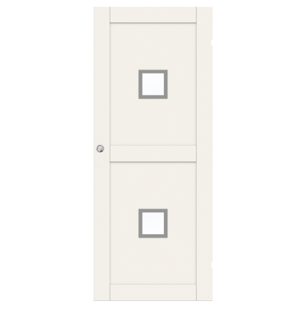 SKJUTDÖRR SWEDOOR UNIQUE 02L GWA220 VIT KLARGLAS UTANPÅLIGGANDE