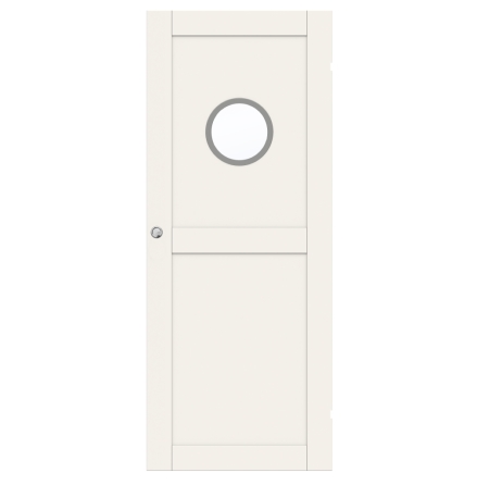 SKJUTDÖRR SWEDOOR UNIQUE 02L GWA130 VIT KLARGLAS UTANPÅLIGGANDE